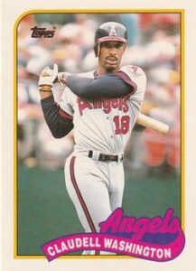 Claudell Washington 1989 Topps Baseball Card