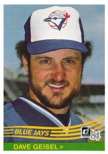 Dave Geisel 1984 Donruss Baseball Card