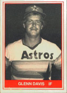 Glenn Davis 1982 minor league baseball card