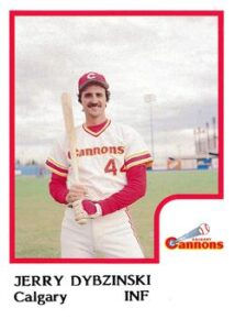 Jerry Dybzinski 1986 minor league baseball card
