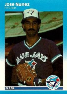 Jose Nunez 1987 Fleer Baseball Card