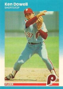 Ken Dowell 1987 Fleer baseball card