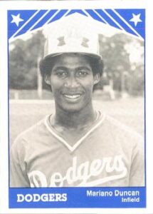 Mariano Duncan 1983 minor league baseball card