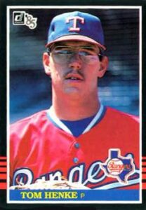 Tom Henke 1985 Donruss Baseball Card