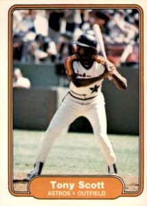 Tony Scott 1982 Fleer Baseball Card