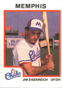 Jim Eisenreich 1987 minoer league baseball card