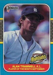 Alan Trammell 1987 Donruss Baseball Card