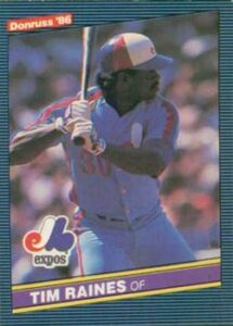 Tim Raines 1986 Donruss Baseball Card