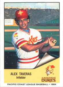 Alex Taveras 1984 minor league baseball card