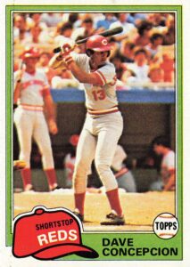Dave Concepcion 1981 Topps Baseball Card