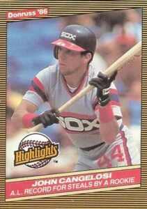 John Cangelosi 1986 Donruss Highlights baseball card