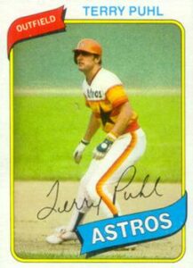 Terry Puhl 1980 Topps Baseball Card